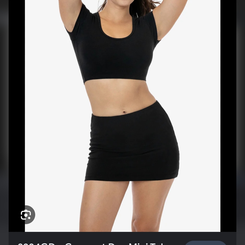 American Apparel Pencil Short Mini Pencil Skirt Black
